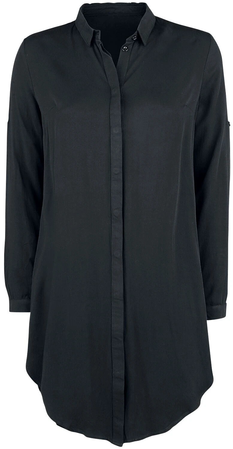 "Long Oversized Blouse" Longsleeve Black By Black Premium By EMP