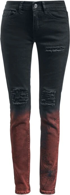 "Skarlett" Jeans Black-red By Full Volume By EMP