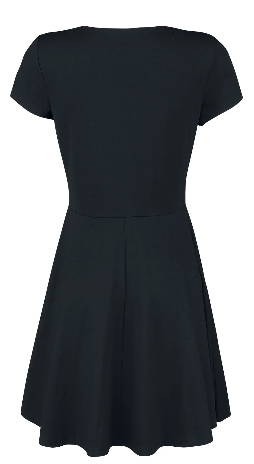 "In A Mood Tie Neck Dress" Short Dress Black-white By Jawbreaker - Image 2