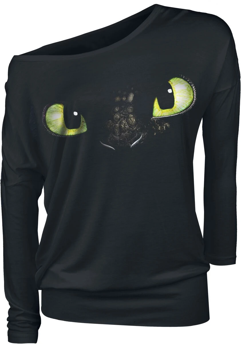 "Toothless" Long-sleeve Shirt Black By How To Train Your Dragon