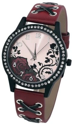 "Roses" Wristwatches Red-black
