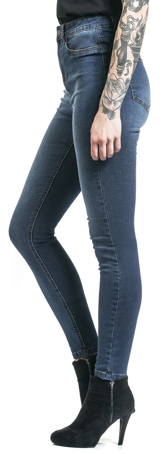 "Callie HW Skinny Jeans" Jeans Dark Blue By Noisy May - Image 5