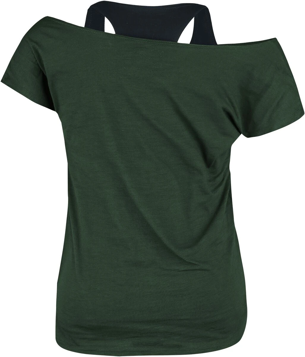 "When The Heart Rules The Mind" T-Shirt Green By RED By EMP - Image 2