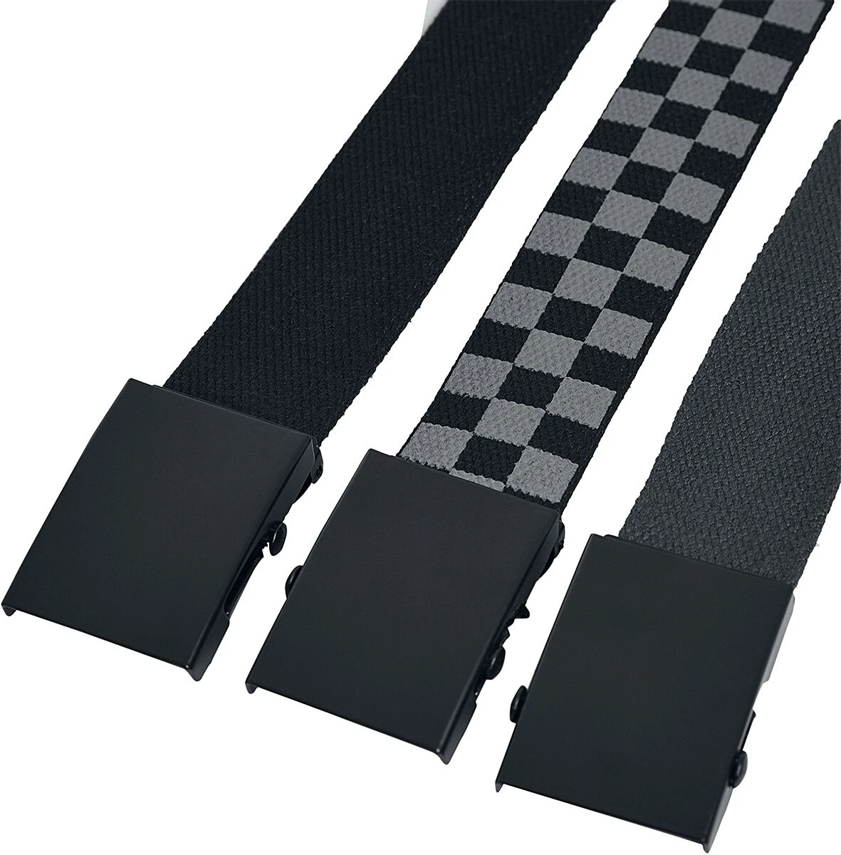 "Belts Trio 3-Pack" Belt Black-charcoal By Urban Classics - Image 3