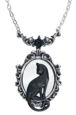 "Feline Felicity" Necklace Silver-coloured By Alchemy Gothic