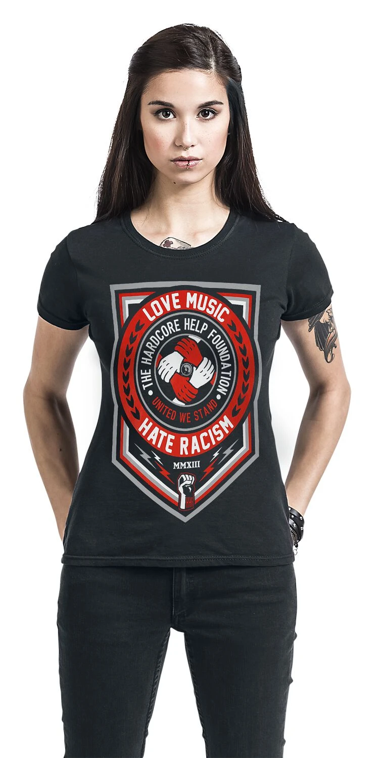 "Love Music" T-Shirt Black By Hardcore Help Foundation - Image 3