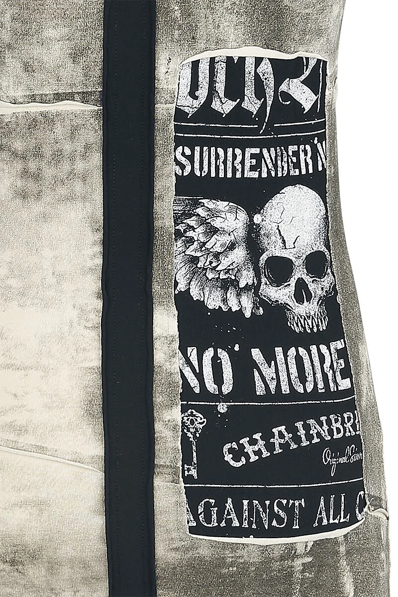 "Stay A Little Longer" Short Dress Beige By Rock Rebel By EMP - Image 4