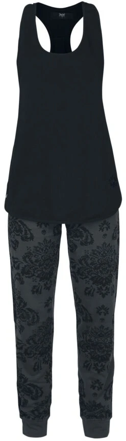 "Home Wear Set" Pyjama Dark Grey By Black Premium By EMP