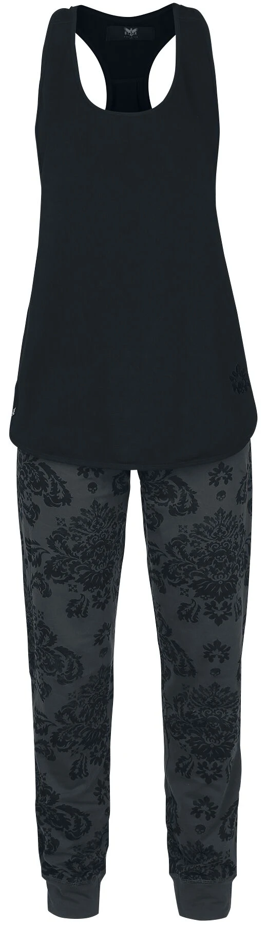 "Home Wear Set" Pyjama Dark Grey By Black Premium By EMP