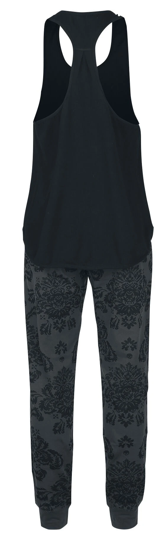 "Home Wear Set" Pyjama Dark Grey By Black Premium By EMP - Image 2