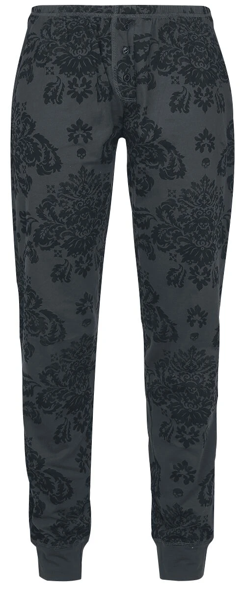 "Home Wear Set" Pyjama Dark Grey By Black Premium By EMP - Image 5