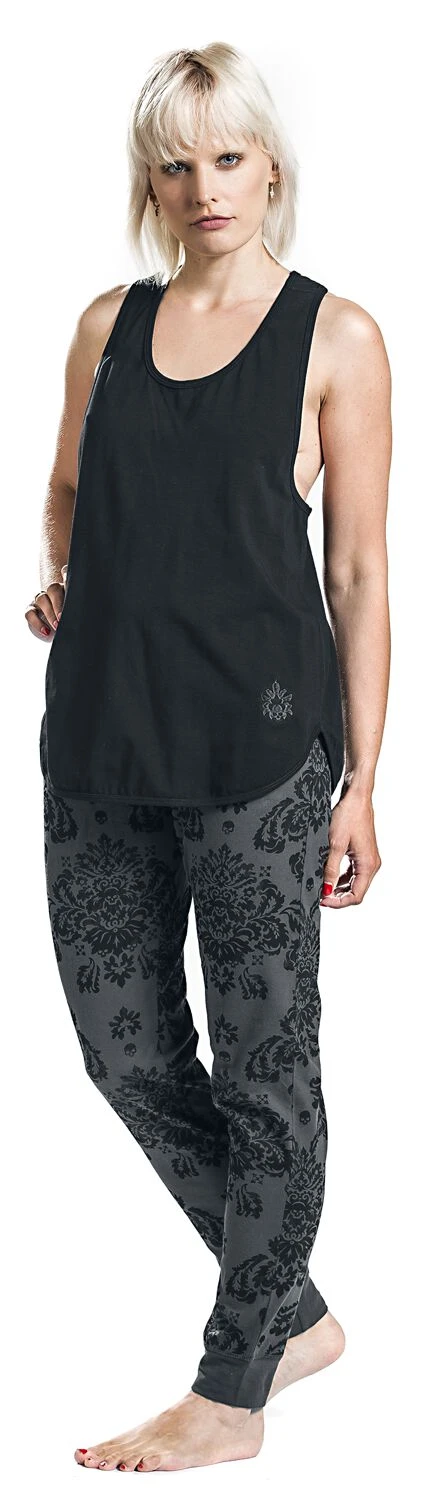 "Home Wear Set" Pyjama Dark Grey By Black Premium By EMP - Image 6