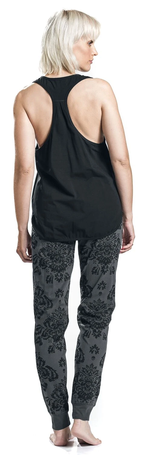 "Home Wear Set" Pyjama Dark Grey By Black Premium By EMP - Image 7