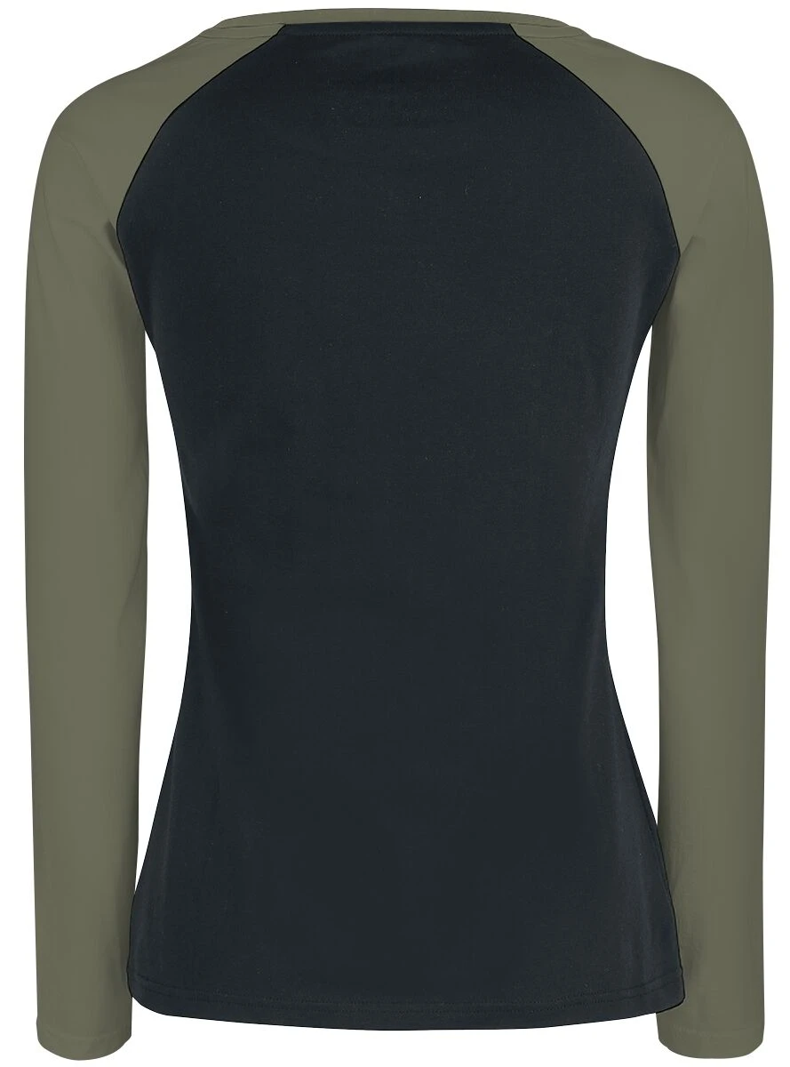 "Long Raglan Road" Long-sleeve Shirt Black-olive By RED By EMP - Image 2