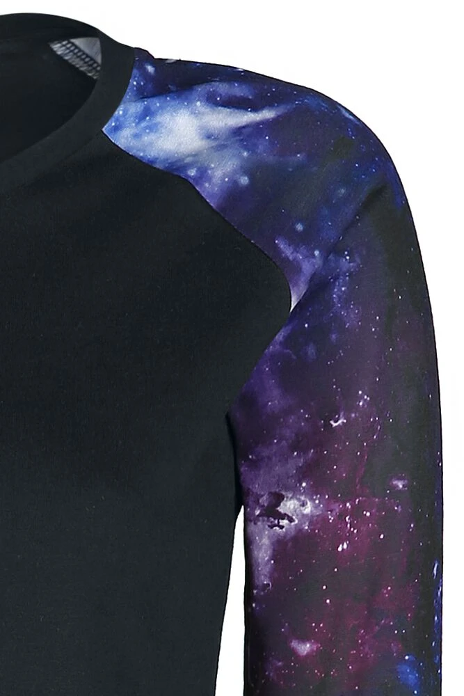 "Long Raglan Road" Long-sleeve Shirt Black By RED By EMP - Image 3