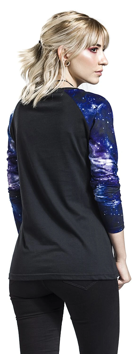 "Long Raglan Road" Long-sleeve Shirt Black By RED By EMP - Image 5