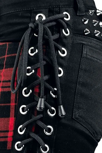 "Ines Shorts" Hot Pants Black-red By Heartless - Image 4