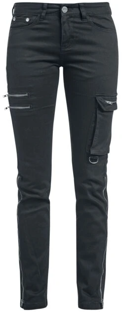 "Skarlett - Black Jeans With Variable Hem" Jeans Black By Black Premium By EMP