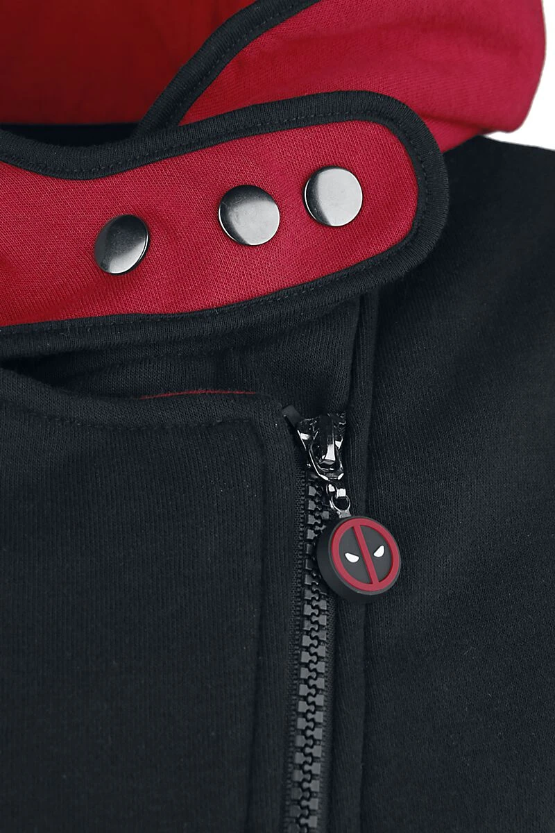 "Symbol" Hooded Zip Black-red By Deadpool - Image 4