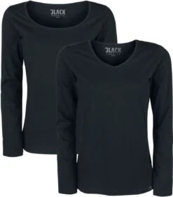 "Longsleeve Double-Pack" Long-sleeve Shirt Black By Black Premium By EMP
