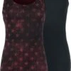 "Tops Double Pack" Top Black-bordeaux By RED By EMP