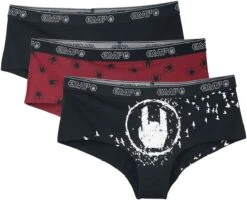 "Black/Red Panty Set With Various Motifs" Panty Set Black-red By EMP Basic Collection
