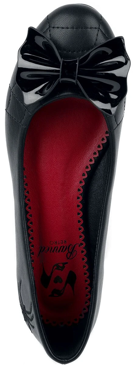 "Femme Fatale Flats" Ballerinas Black By Banned Alternative - Image 4