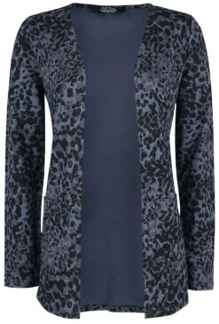 "Cardigan With Animal Print And Slide-In Pockets" Cardigan Lilac By Rock Rebel By EMP