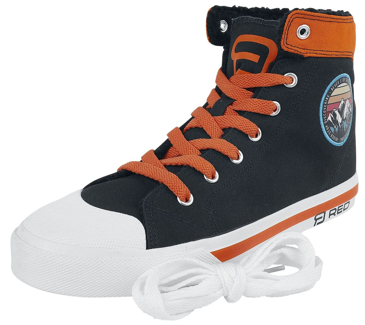"Orange/Blue Sneakers With Patch" Sneakers High Orange-blue By RED By EMP