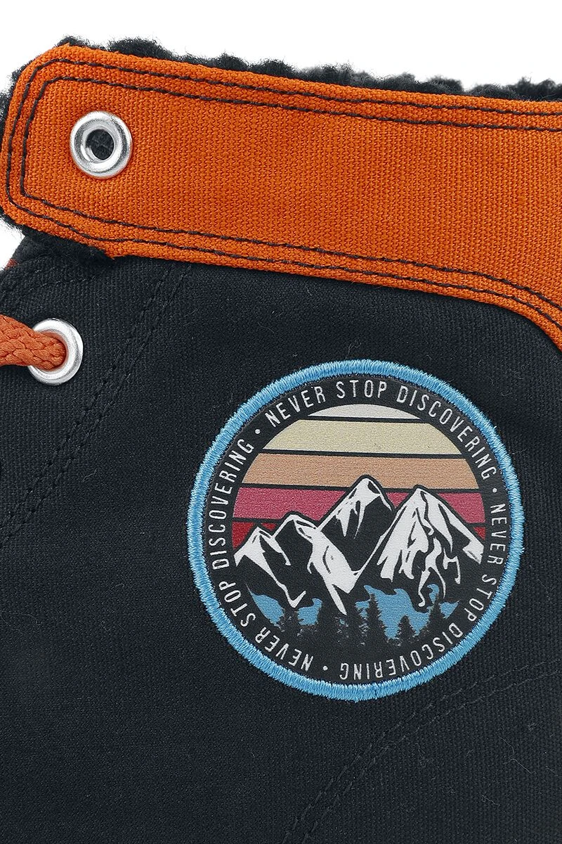 "Orange/Blue Sneakers With Patch" Sneakers High Orange-blue By RED By EMP - Image 6