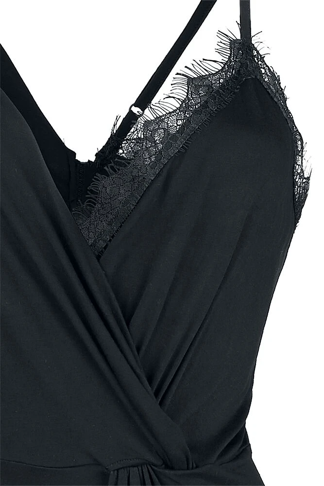 "Top With Lace Details" Long-sleeve Shirt Black By Gothicana By EMP - Image 2