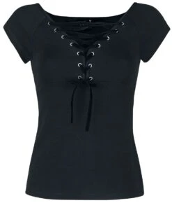 "Belladonna Top" T-Shirt Black By Hell Bunny