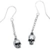 "Deadskull Earrings" Earring Silver-coloured By Alchemy Gothic