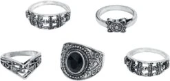 "Stone Collection" Ring Silver-coloured By Black Premium By EMP