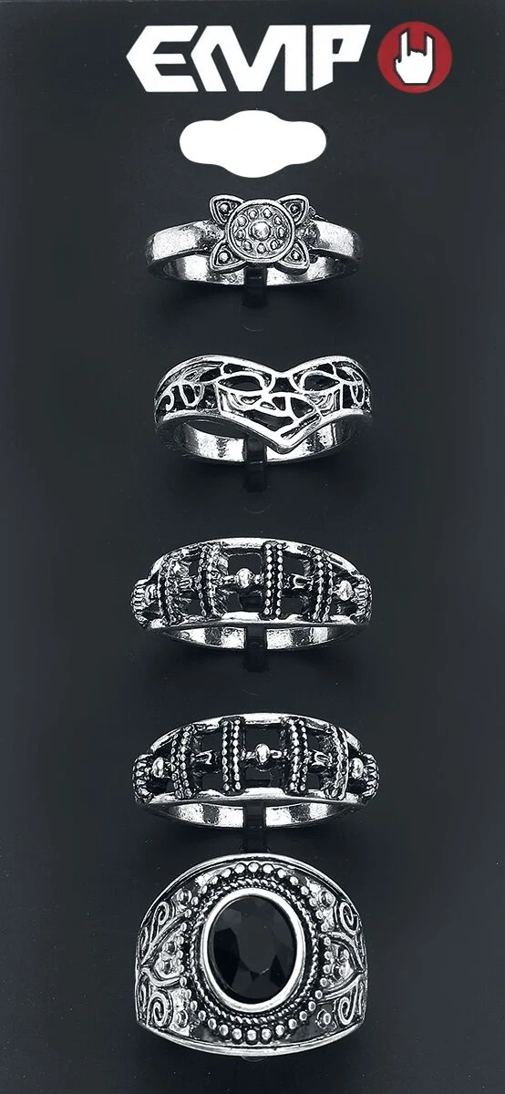 "Stone Collection" Ring Silver-coloured By Black Premium By EMP - Image 4