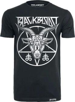 "Black T-shirt With Crew Neck And Print" T-Shirt Black By Black Blood By Gothicana