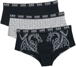 "Panty Set With Celtic-Style Motifs" Panty Set Black By Black Premium By EMP