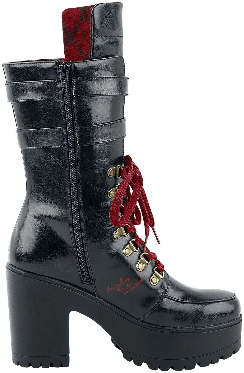 "2 - Harley Quinn" Laced Boots Black-brown By Suicide Squad - Image 3