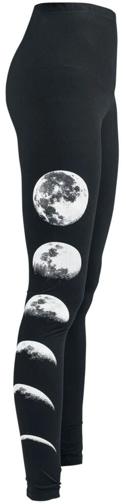"Leggings With Moon" Leggings Black By Gothicana By EMP