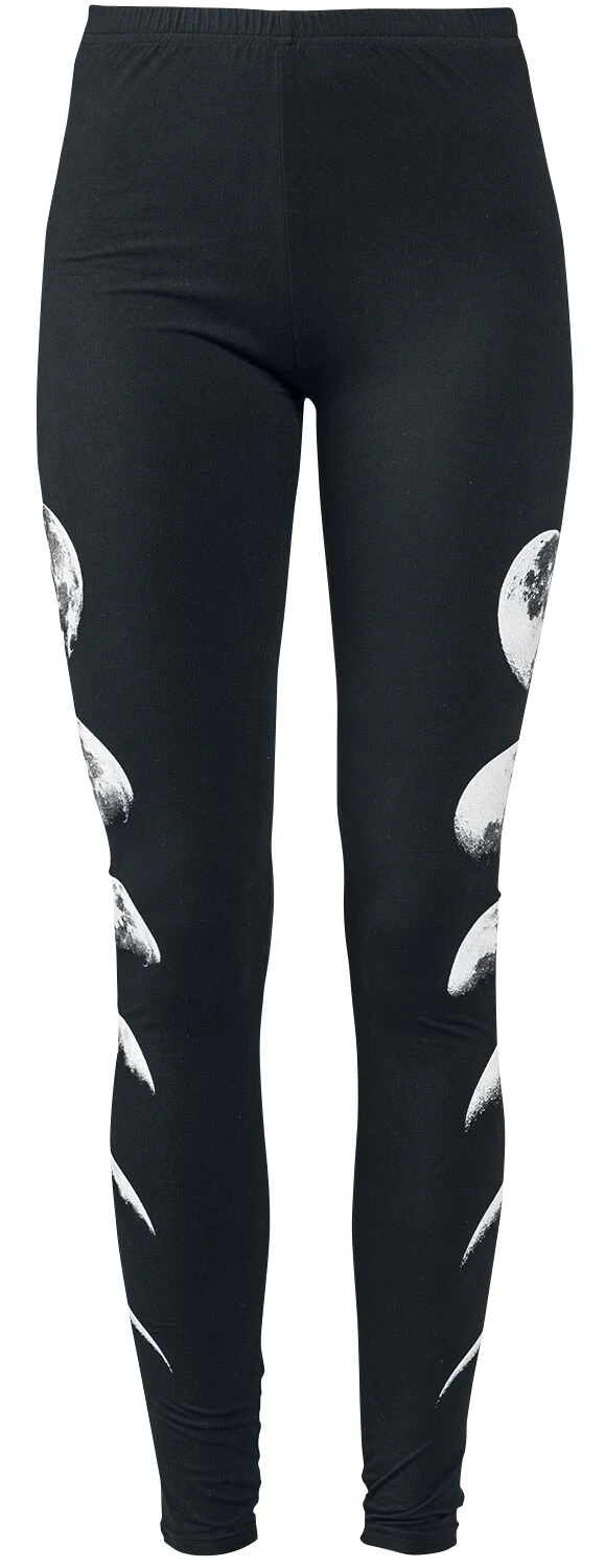 "Leggings With Moon" Leggings Black By Gothicana By EMP - Image 2