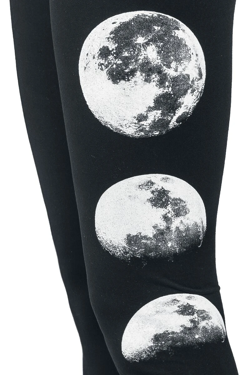 "Leggings With Moon" Leggings Black By Gothicana By EMP - Image 4