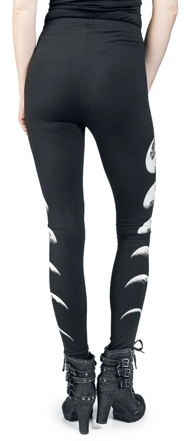 "Leggings With Moon" Leggings Black By Gothicana By EMP - Image 7