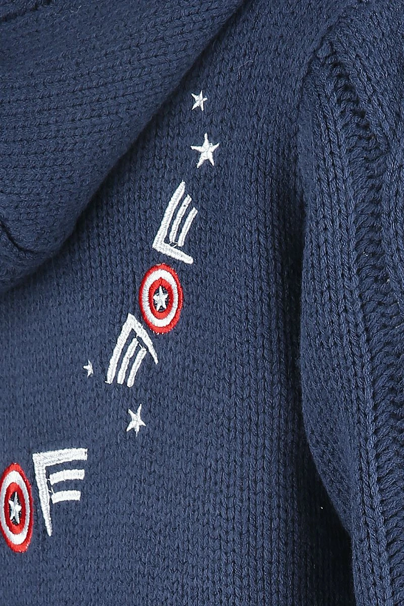 "Steve Rogers" Cardigan Blue By Captain America - Image 3