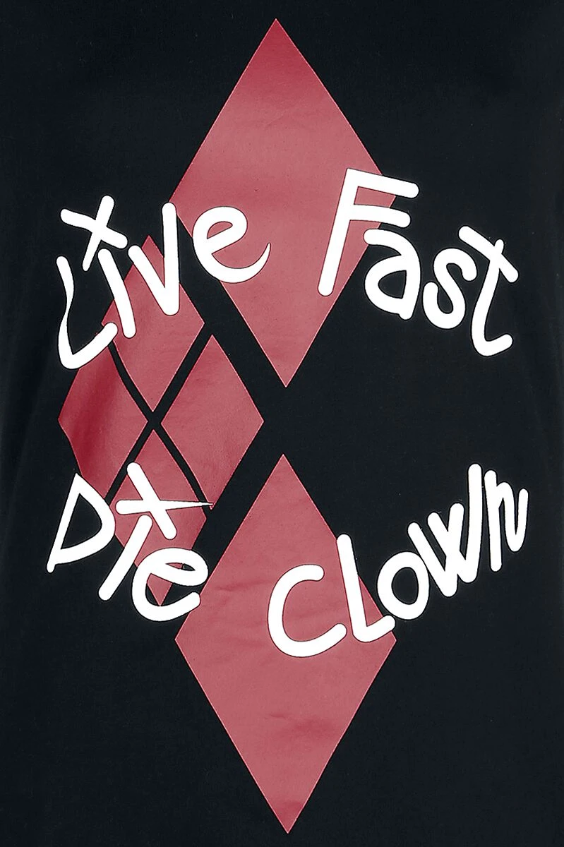 "2 - Live Fast Die Clown" Pyjama Red-black By Suicide Squad - Image 4