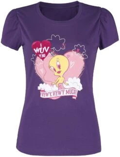 "Love" T-Shirt Dark Purple By Looney Tunes
