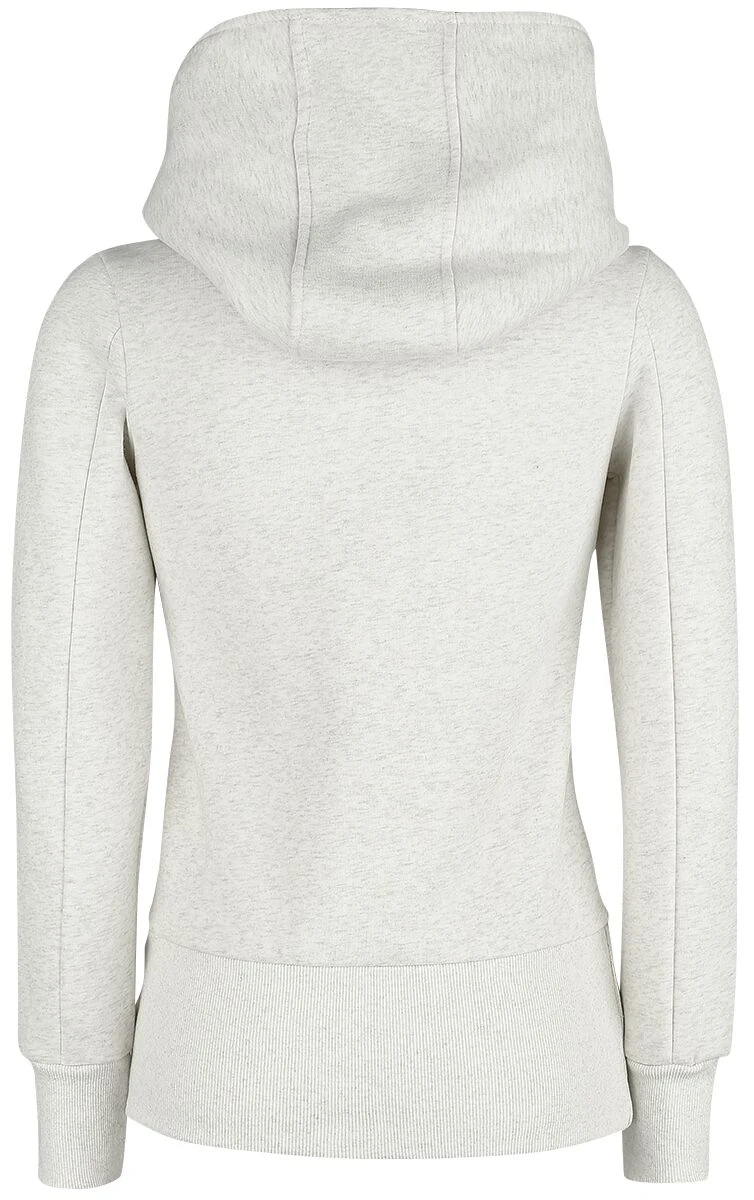 "Sarah" Hooded Zip Mottled Grey By Forplay - Image 2