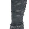 "Boots With Straps And Studs" Boots Dark Grey By Rock Rebel By EMP