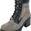 "Hufflepuff" Laced Boots Grey-brown By Harry Potter