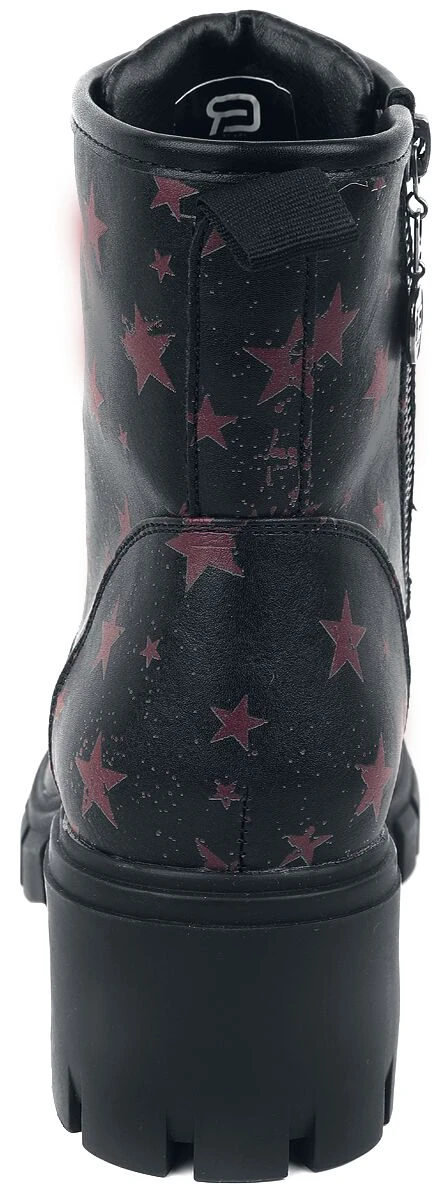 "Black Boots With Star Pattern" Boot Black By RED By EMP - Image 2