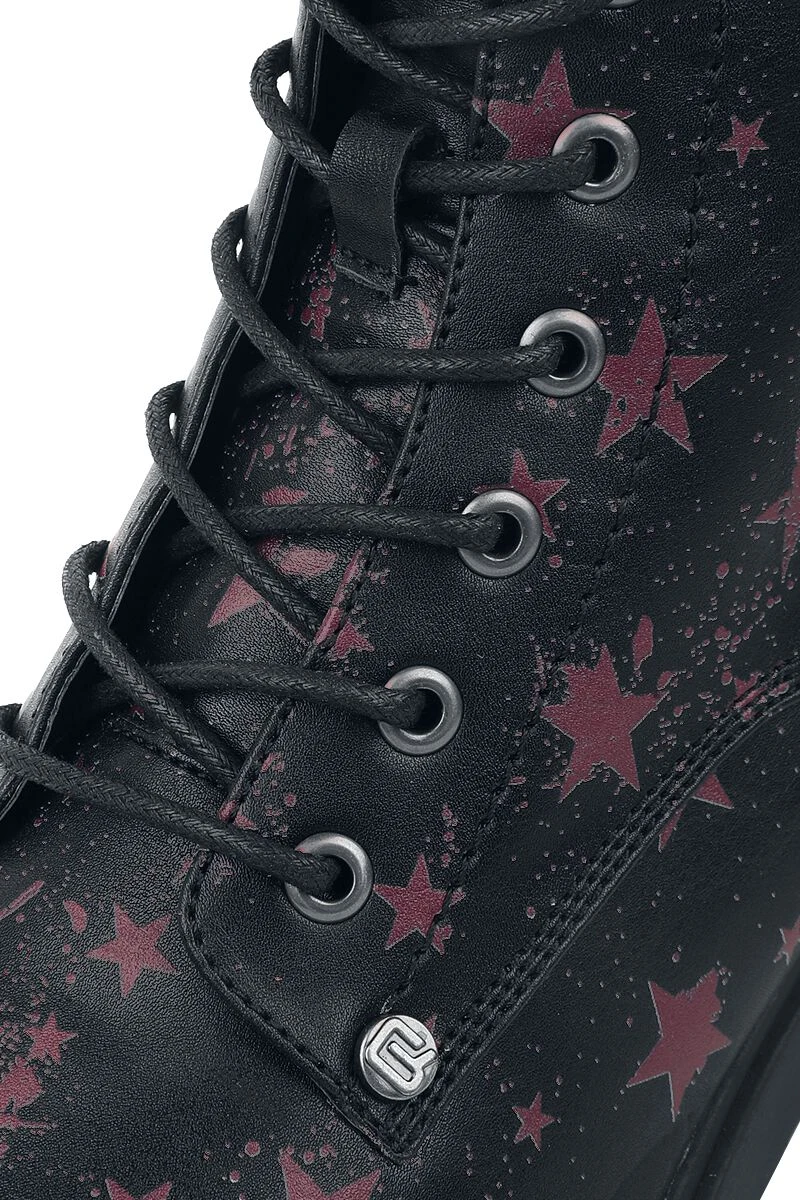 "Black Boots With Star Pattern" Boot Black By RED By EMP - Image 6